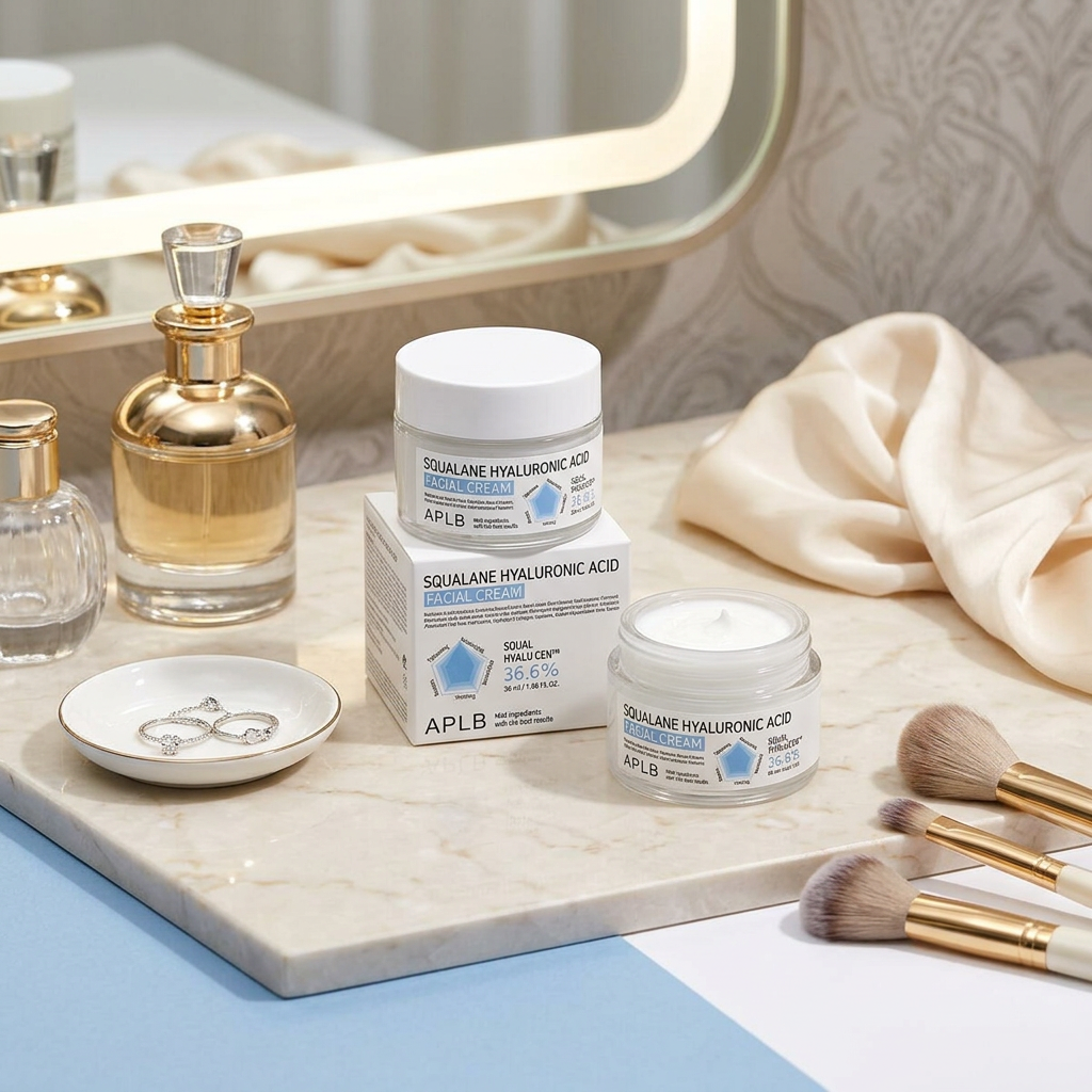APLB - Squalane Hyaluronic Acid Facial Cream - Vysoce hydratační krém se skvalanem a kyselinou hyaluronovou - 55 ml