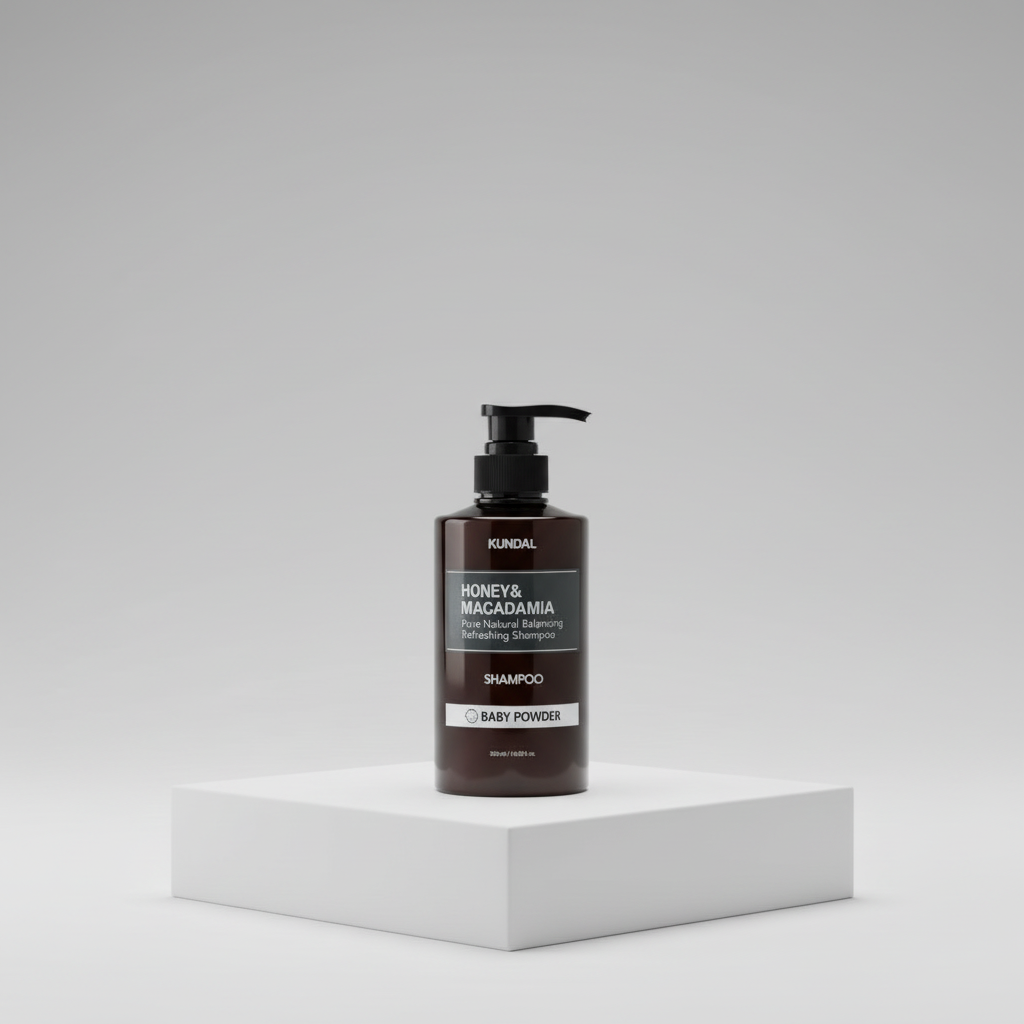 Kundal Honey&Macadamia Shampoo - Přírodní šampon na suché a poškozené vlasy s vůní BABY POWDER - 500 ml