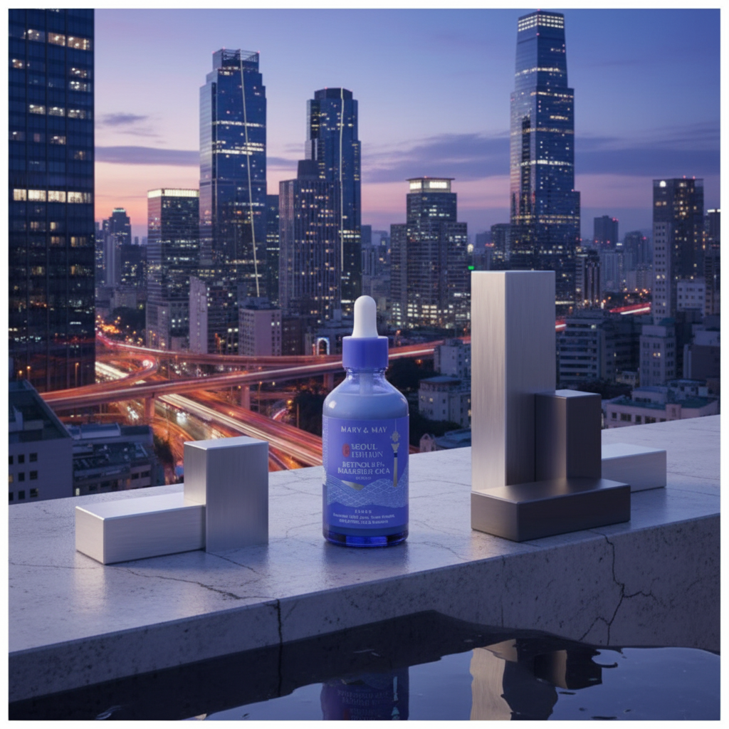 Mary & May - Retinol 0.1% Bakuchiol Cica Serum Seoul Edition - Sérum s retinolem 0,1 %, bakuchiolem a centellou - 80 ml