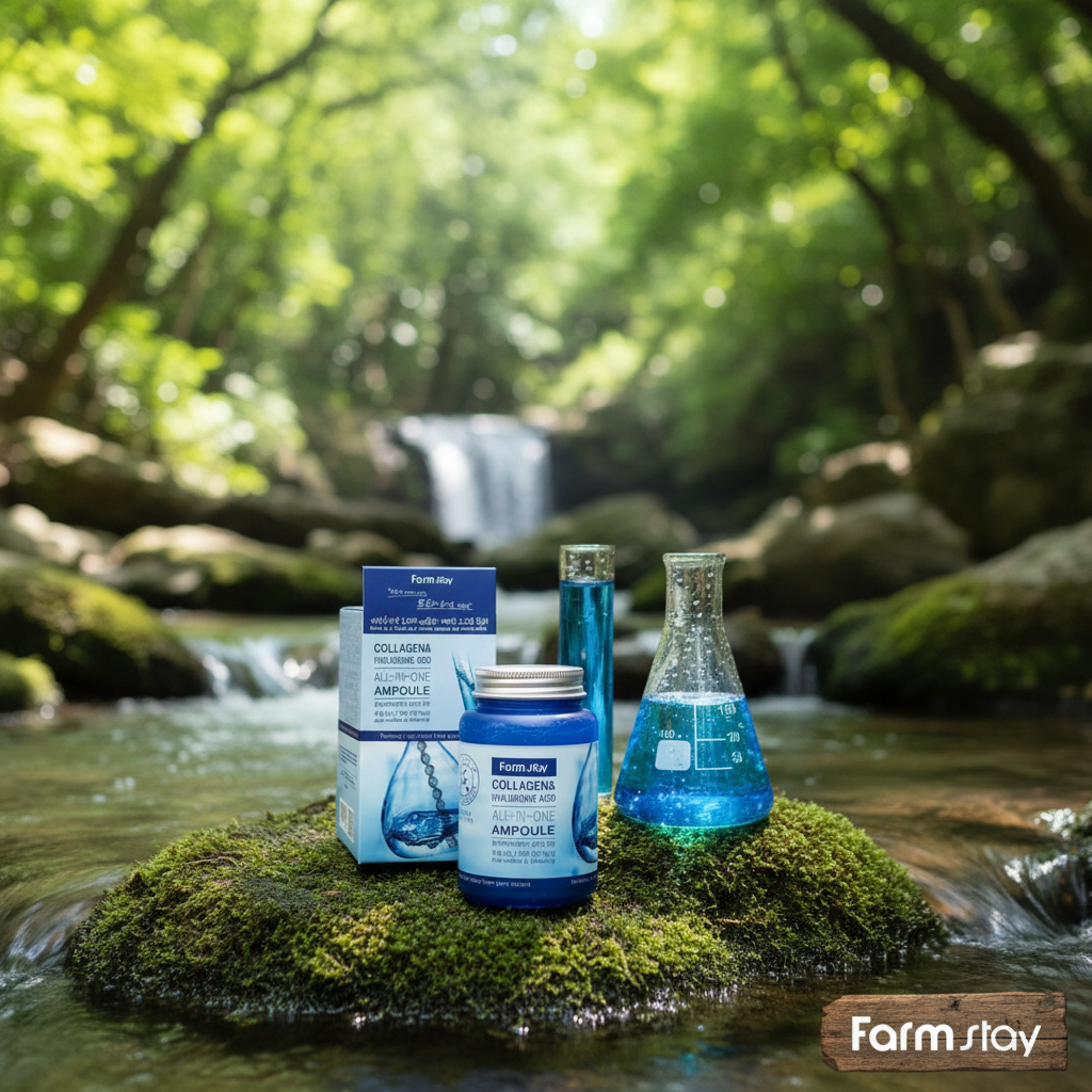 Farm Stay - All in One Ampoule (sérum) s kyselinou hyaluronovou a kolagenem - 250 ml