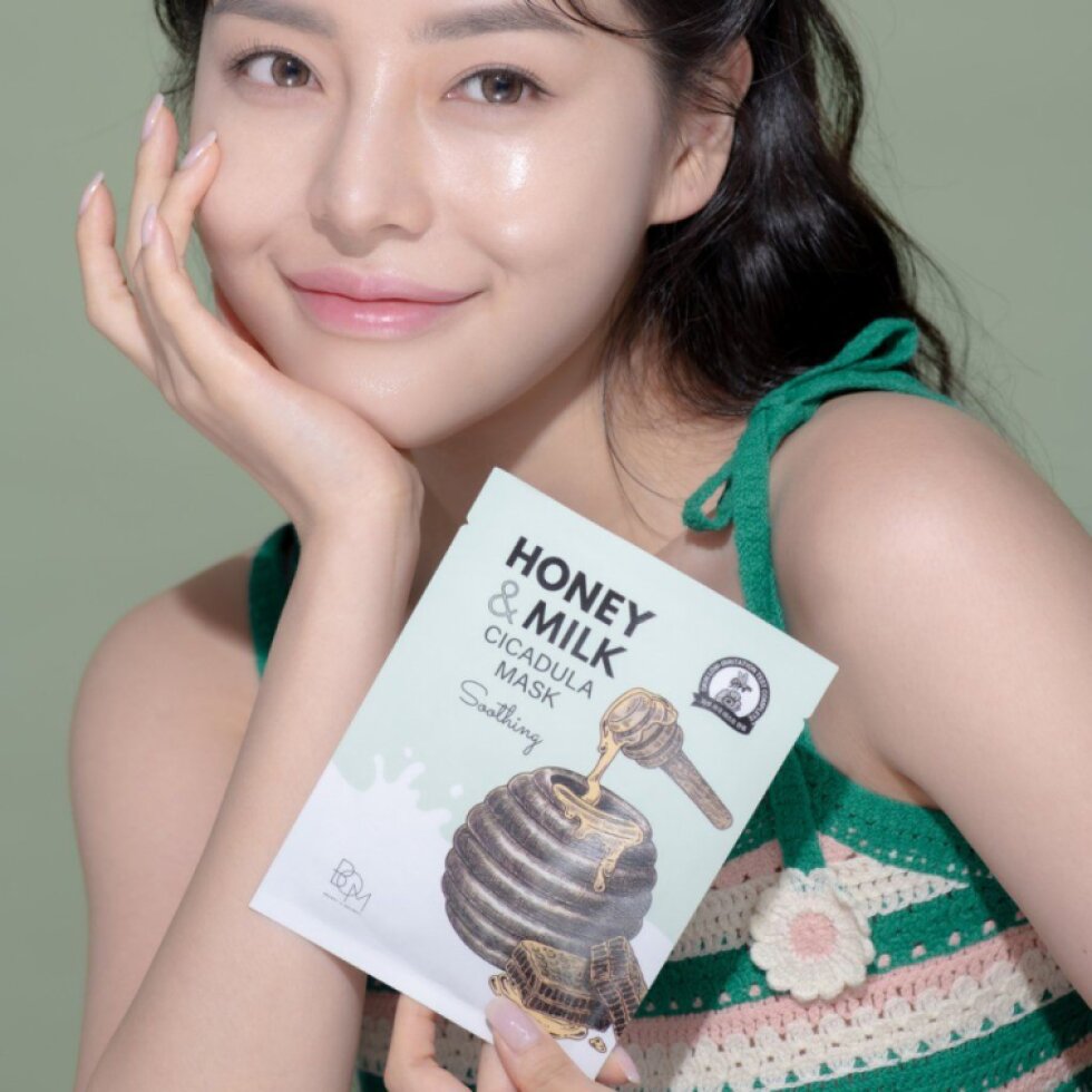 B.O.M. - Honey and Milk Cicadula Mask - Zklidňující plátýnková maska s medem a mlékem - 25 ml