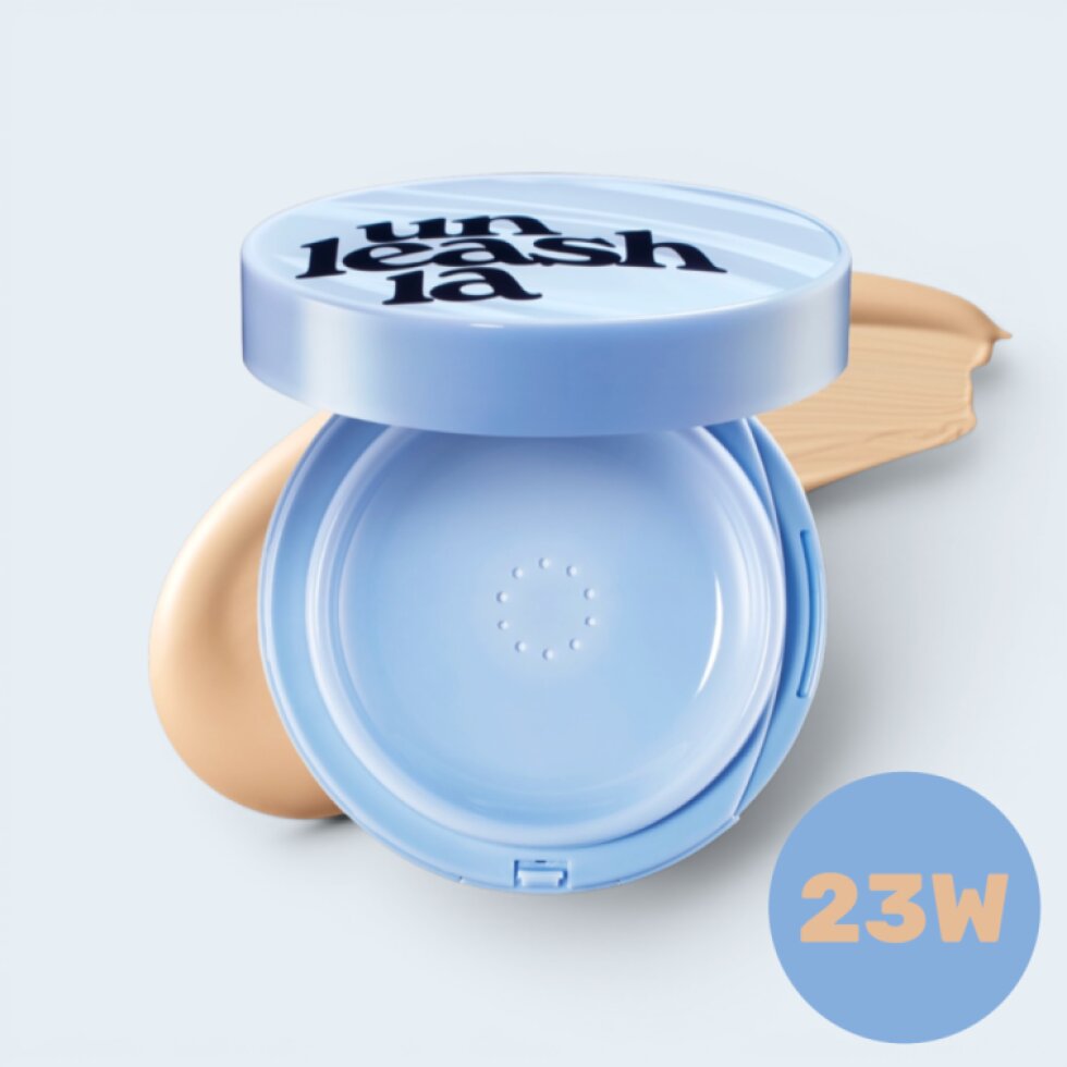 UNLEASHIA - Babe Skin Baby Blue Cushion 23W Jolly - Cushion make-up pro hladkou pleť 23W Jolly - 15 g