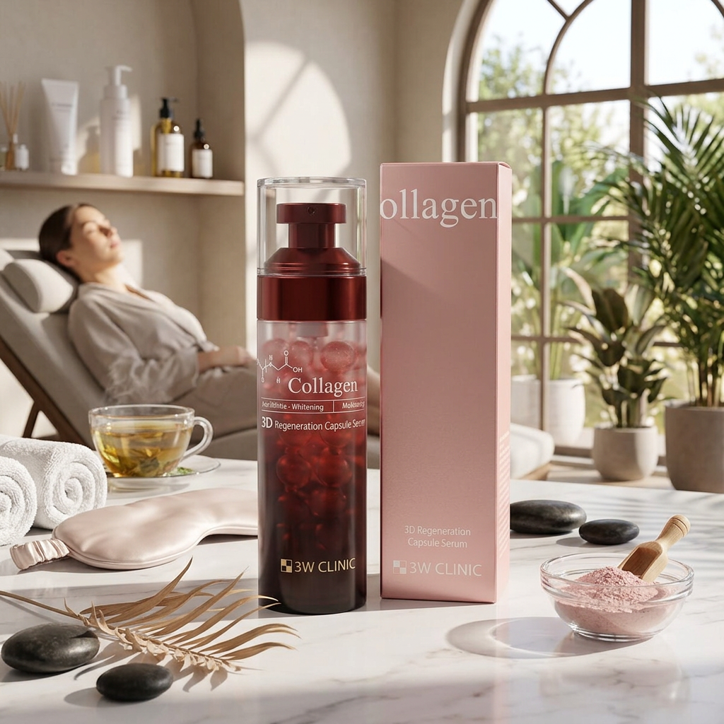 3W CLINIC - Collagen 3D Regeneration Capsule Serum - 3D regenerační kolagenové sérum s kapslemi - 56 g