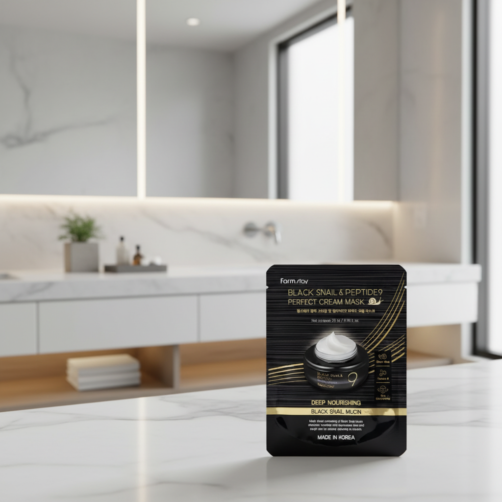 Farm Stay - Snail&Peptide Perfect Cream Mask - Plátýnková maska s peptidy a šnečím mucinem - 23ml 1 ks