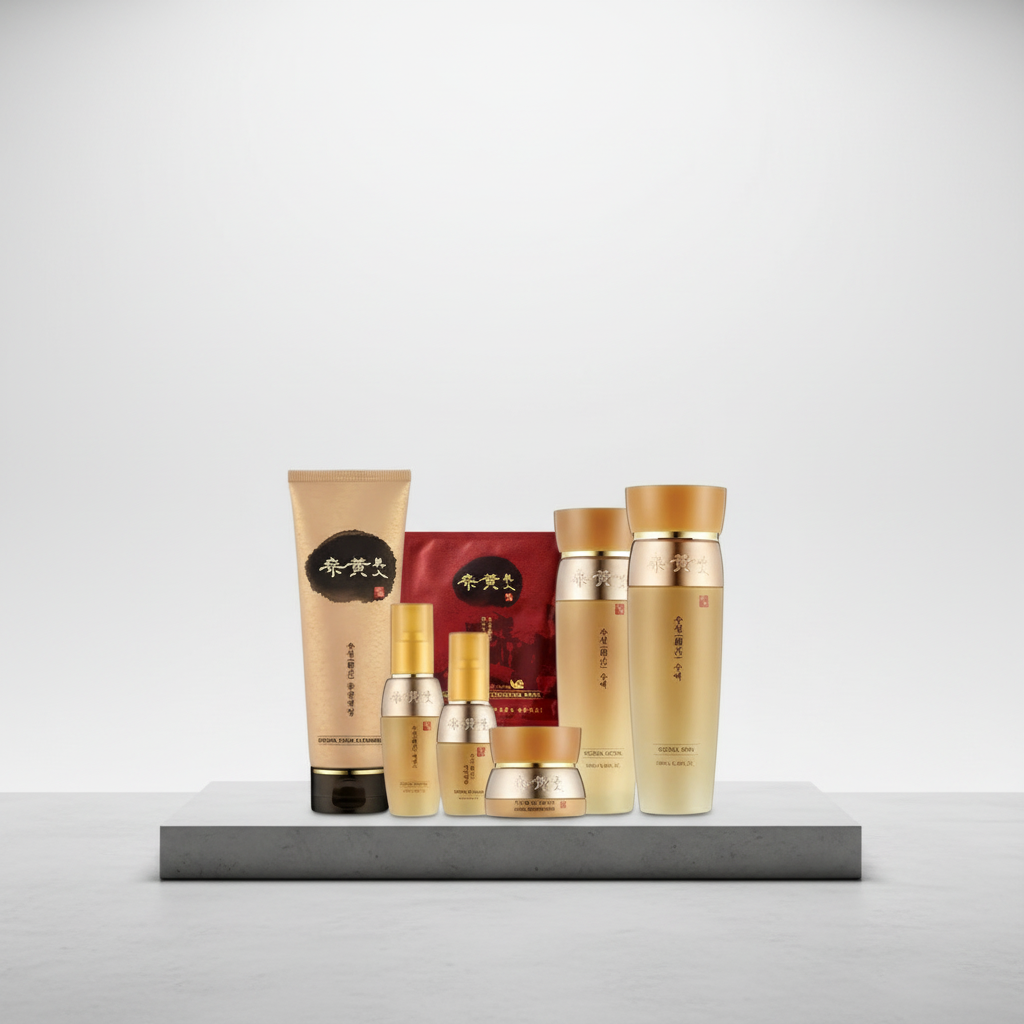 SOOSUL - Basic Line A - Luxusní set kosmetiky pro sjednocení tónu pleti v dárkovém balení- 7 ks full size produktů