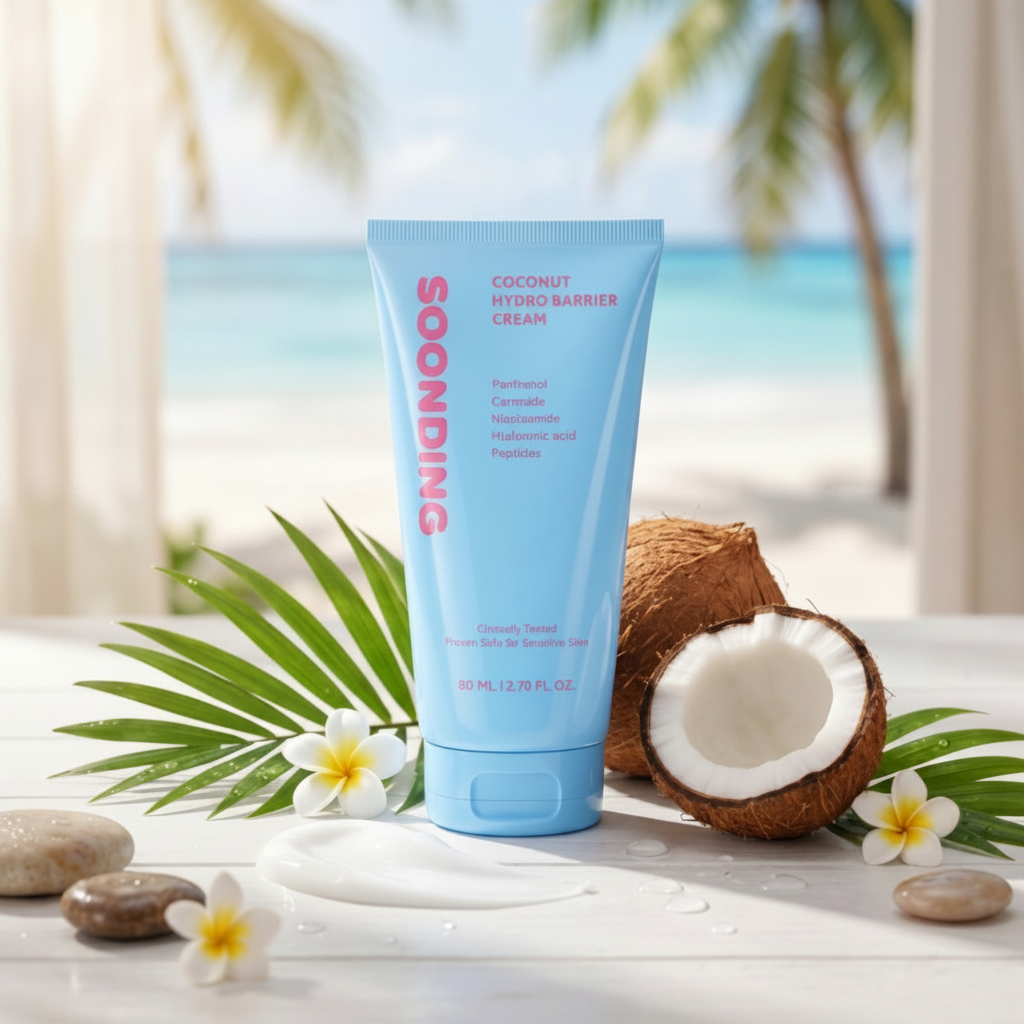 SOONDING - Coconut Hydro Barrier Cream - Hydratační bariérový krém s kokosem - 80 ml