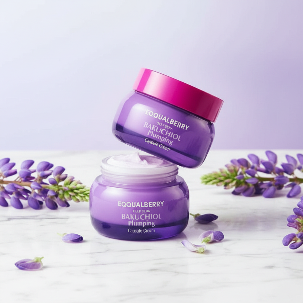 EQQUALBERRY - Bakuchiol Plumping Capsule Cream - Zpevňující krém s bakuchiolem v kapslové formě - 50 ml