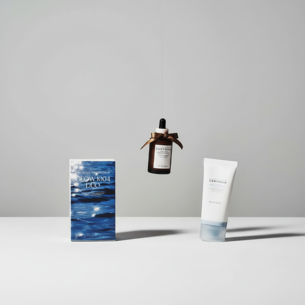 SKIN1004 - Madagascar Centella Glow 1004 Duo - Sada krému SPF Hyalu-Cica Water-Fit Sun Serum a séra Probio-Cica - 2 x 50 ml