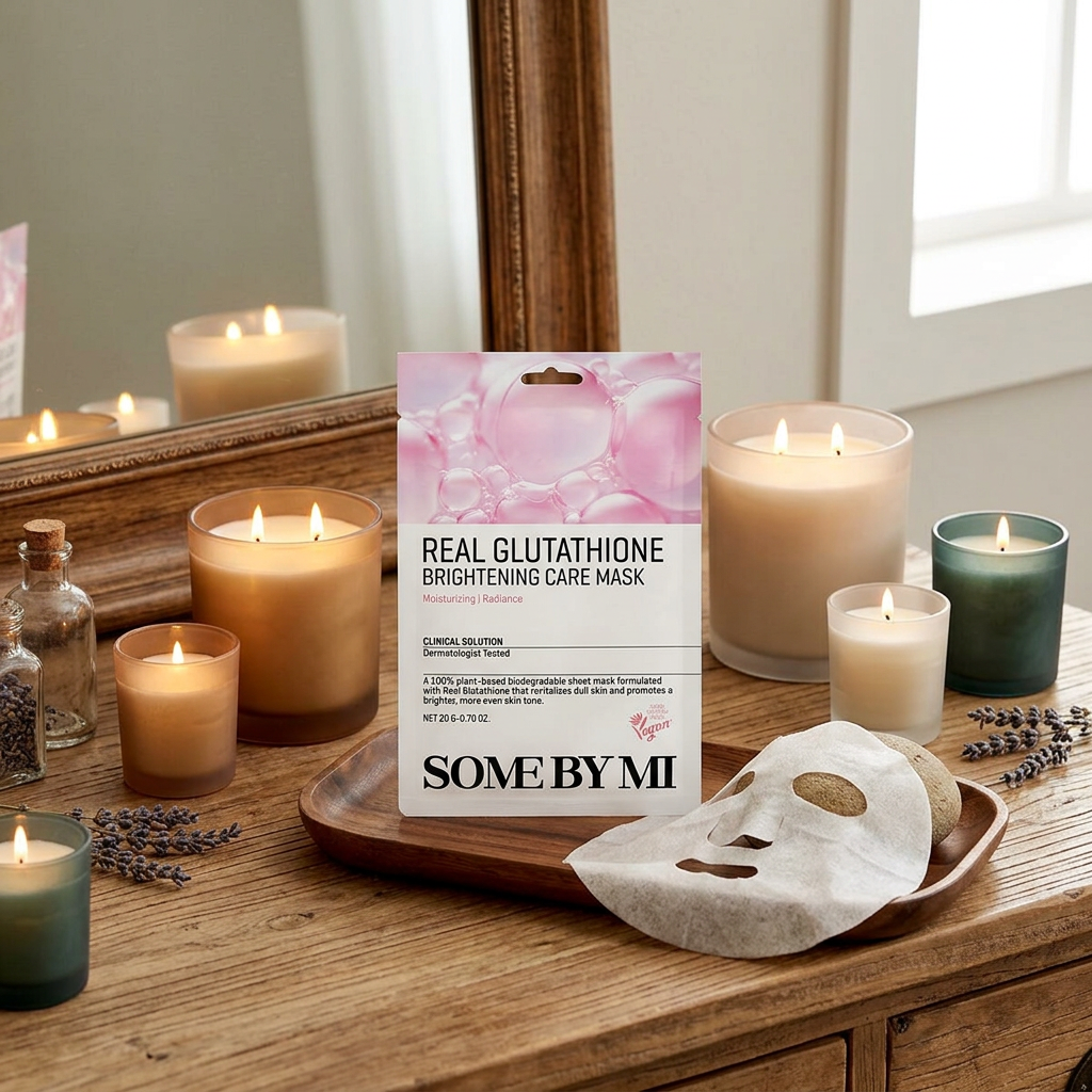 SOME BY MI - Real Glutathione Brightetening Care Mask - Rozjasňující textilní maska - 20 g