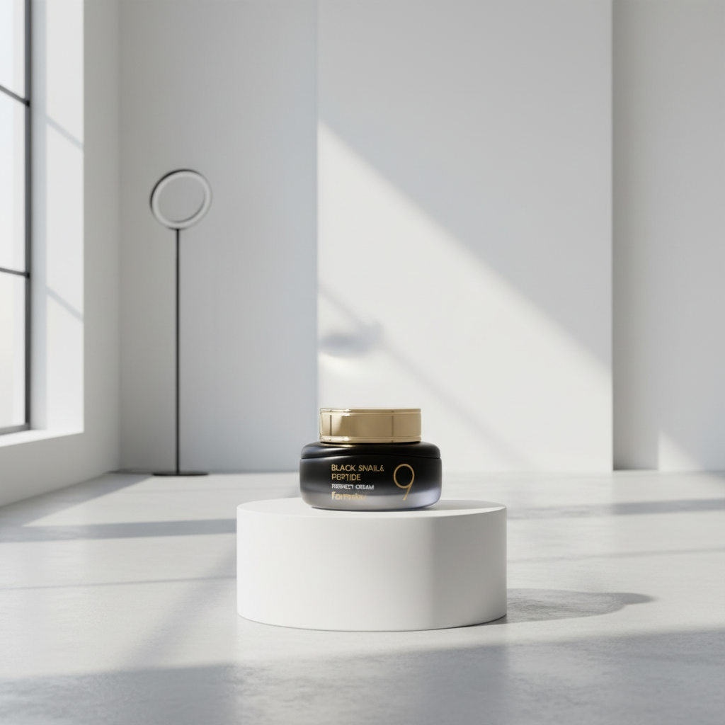 Farm Stay - Black Snail & Peptide 9 Perfect Cream - Krém s peptidy a extraktem ze šnečího mucinu - 55 ml