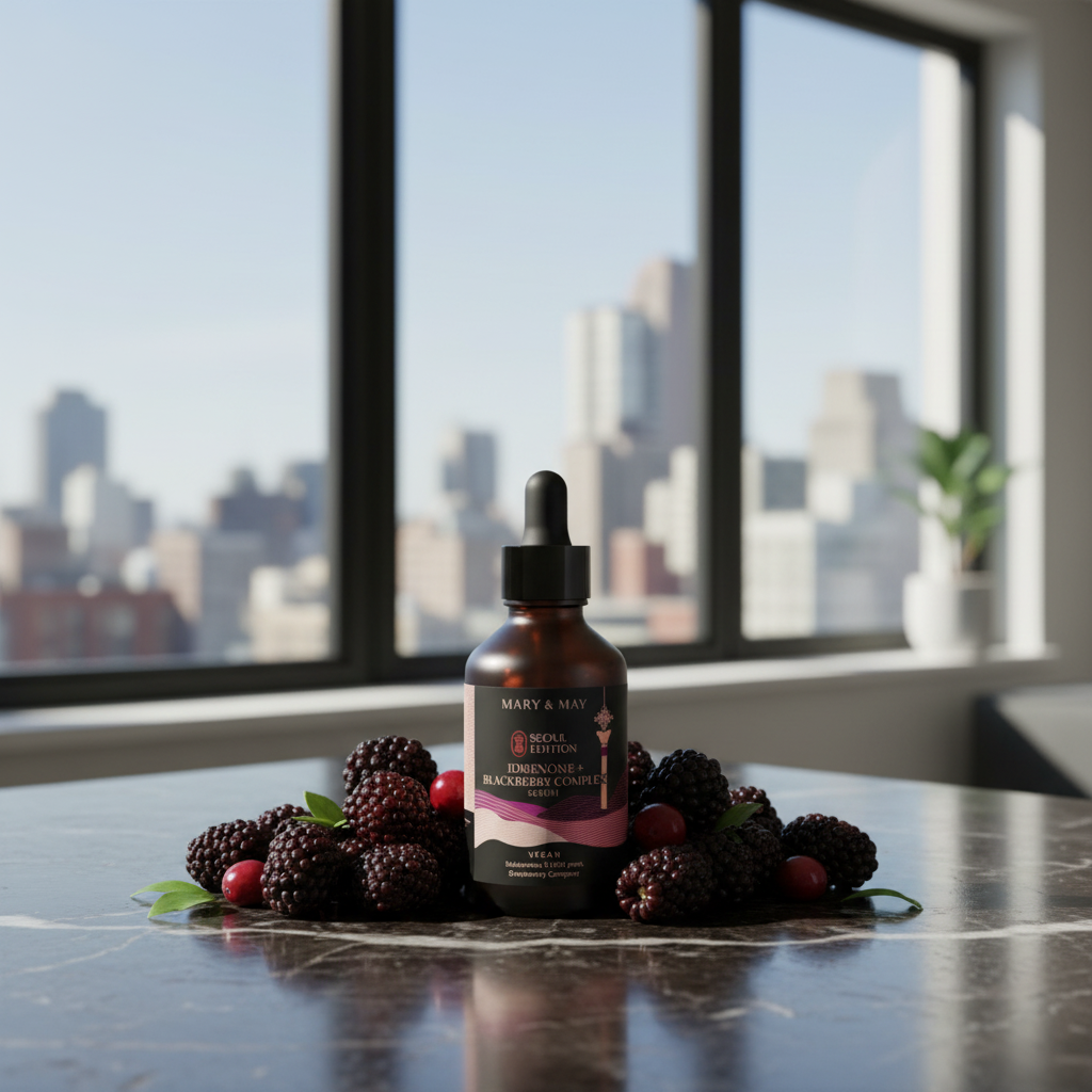 Mary & May - Idebenone + Blackberry Complex Serum Seoul Edition - Sérum s idebenonem a komplexem z ostružin - 80 ml