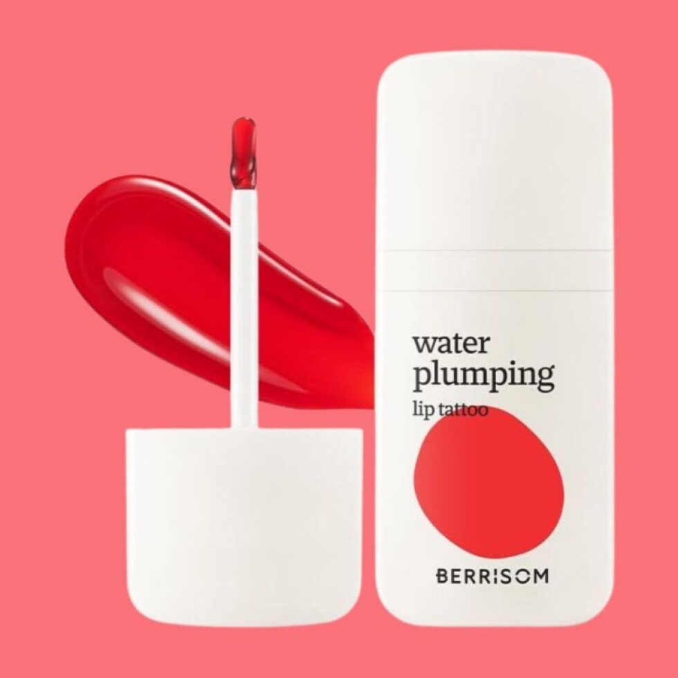 BERRISOM - Water Plumping Lip Tattoo 01 Red Core - Dlouhotrvající hydratační slupovací tint na rty - 6 g