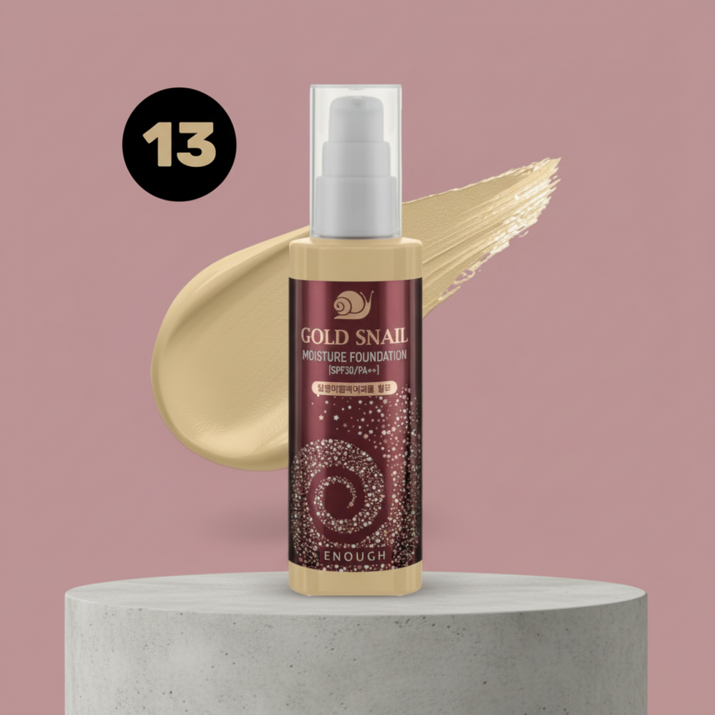 ENOUGH - Gold Snail Moisture Foundation SPF30 - Hydratační make-up s extraktem ze šneka s SPF30 odstín #13 - 100 ml