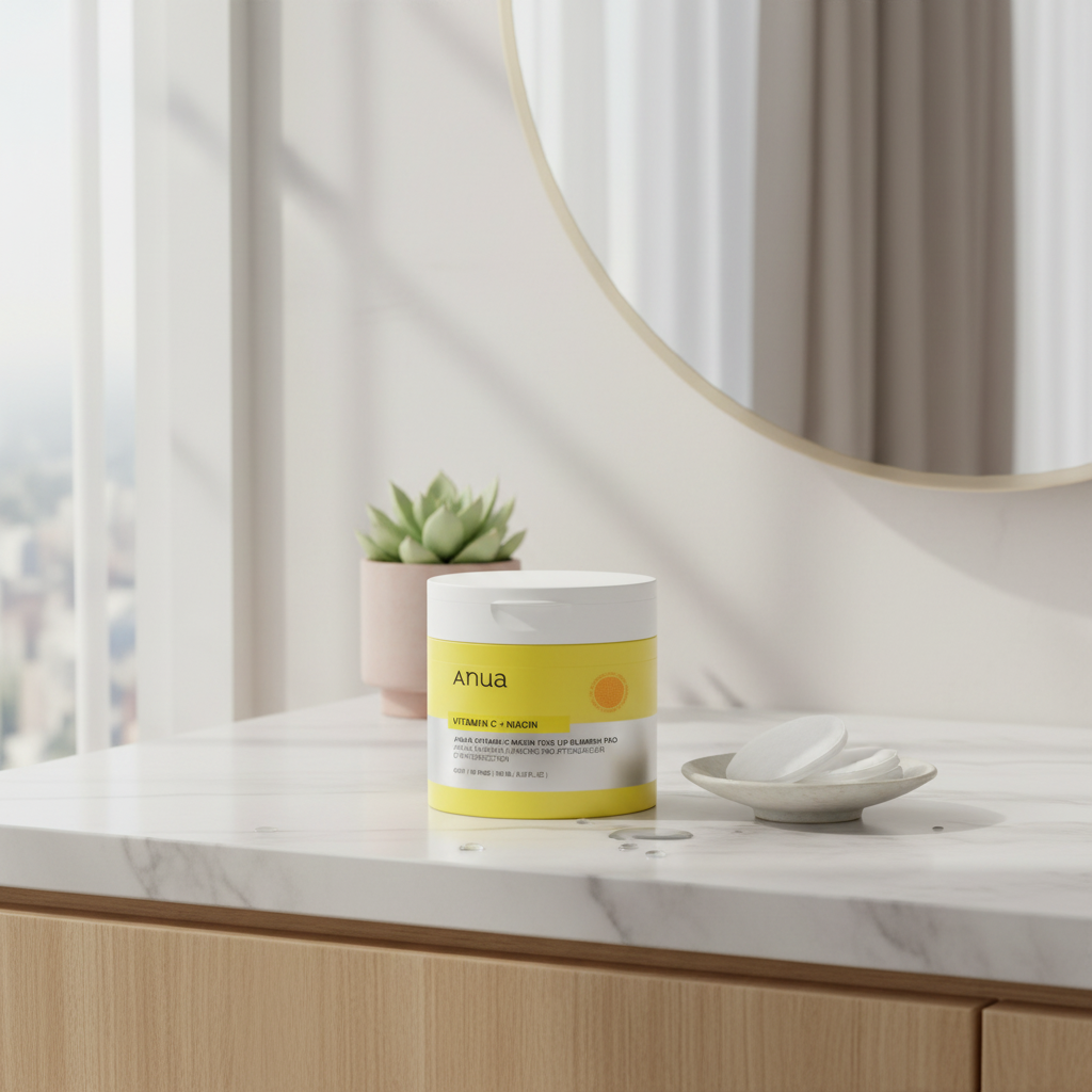 ANUA - Vitamin C Niacin Tone Up Blemish Pad - Rozjasňující tamponky s vitaminem C pro problematickou pleť - 60 ks