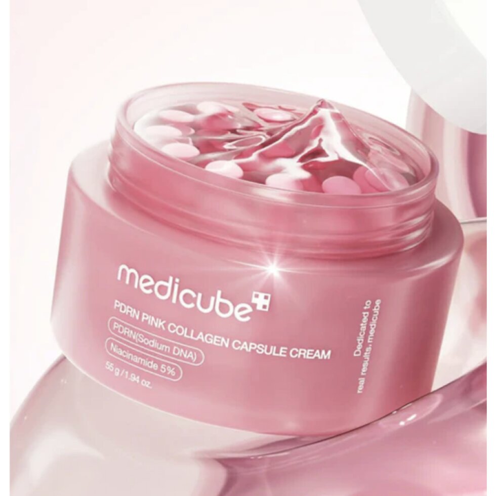 Medicube - PDRN Pink Collagen Capsule Cream -Kolagenový krém s kapslemi s PDRN z lososa - 55 ml