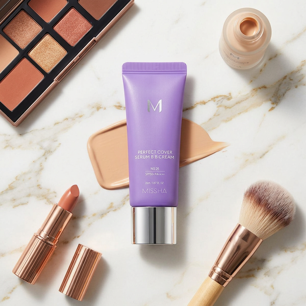 MISSHA - Perfect Cover Serum BB Cream SPF50+ PA++++ - Pečující BB sérum s SPF #25 Warm Beige - 20 ml