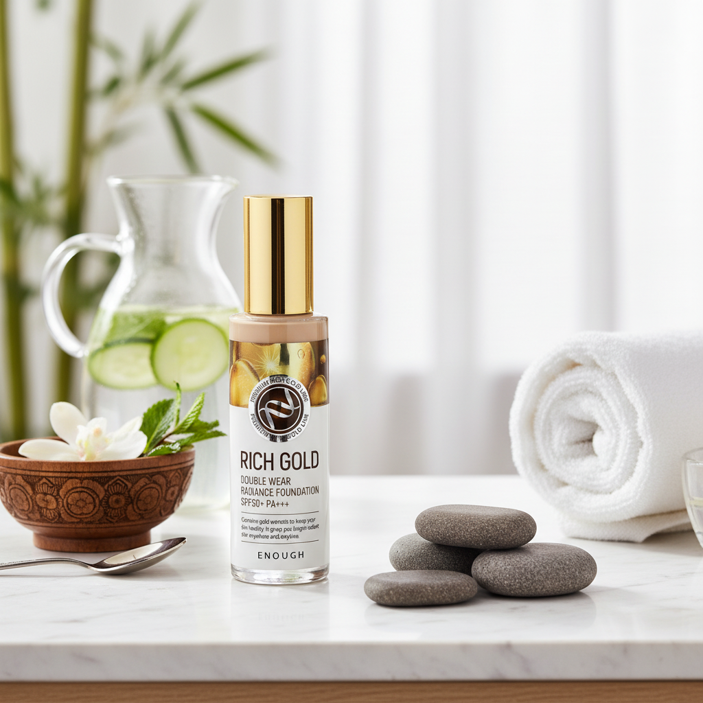 ENOUGH - Rich Gold Double Wear Radiance Foundation SPF 50+ PA+++ 13 - Prémiový, rozjasňující make-up se zlatými částečkami - 100 ml