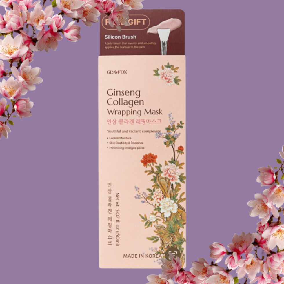 GLAMFOX - Ginseng Collagen Wrapping Mask - Vyživující kolagenová maska s ženšenem - 150 ml