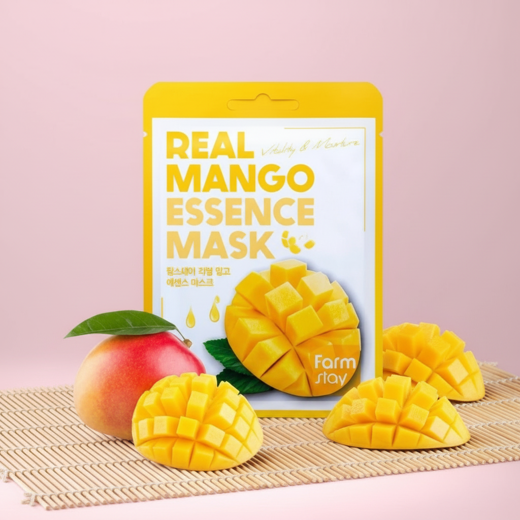 Farm Stay - Real Mango Essence Mask - Hydratační a rozjasňující plátýnková maska s mangem - 1 ks