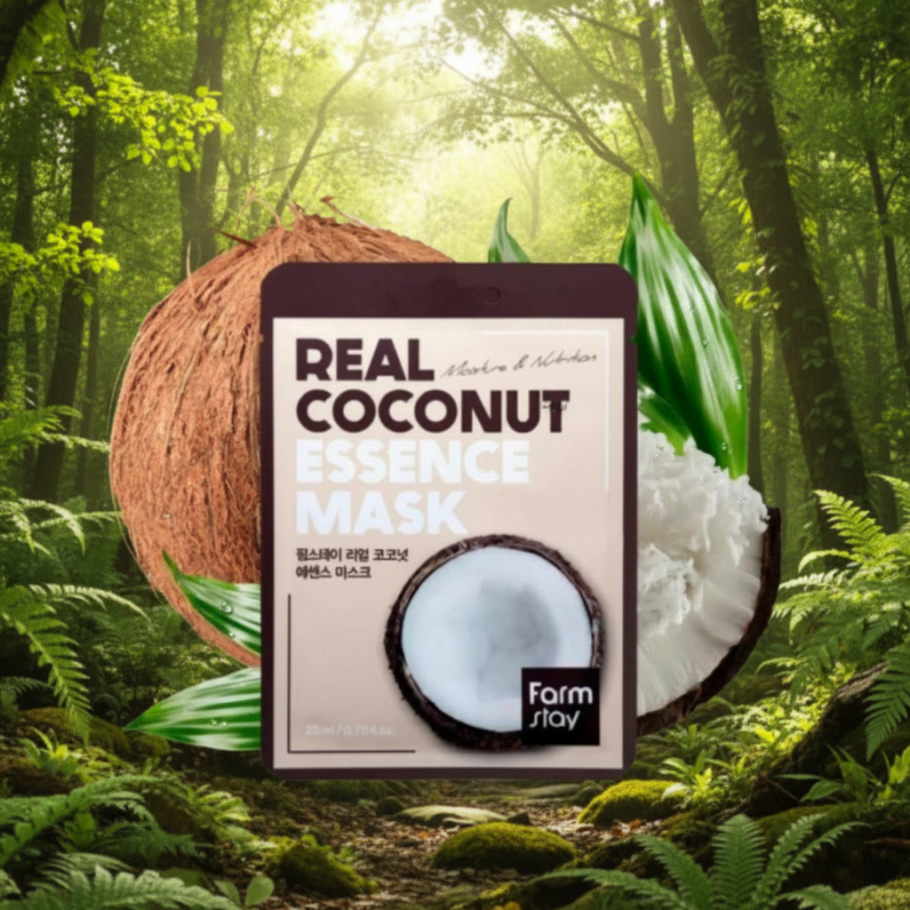 Farm Stay - Real Coconut Essence Mask - Hydratační a výživná plátýnková maska s kokosem - 1 ks
