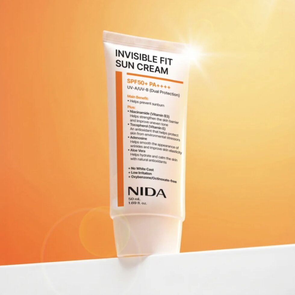 NIDA - Invisible Fit Sun Cream - Neviditelný opalovací krém - 50 ml