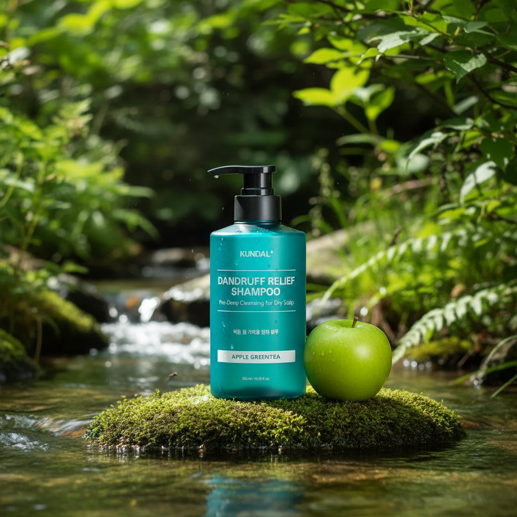 Kundal Dandruff Relief Shampoo Apple Green Tea - Šampon proti lupům s vůní jablka a zeleného čaje - 500 ml