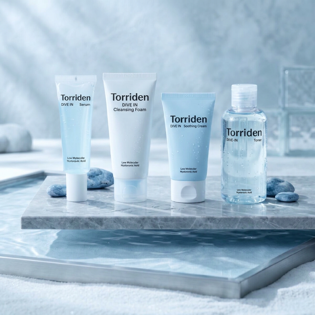 Torriden - DIVE-IN Low Molecular Hyaluronic Acid Trial Kit - Zkušební set produktů s kyselinou hyaluronovou