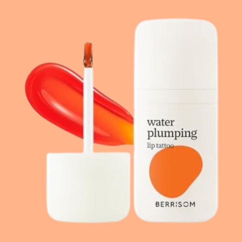 BERRISOM - Water Plumping Lip Tattoo 02 Coco Orange - Dlouhotrvající hydratační slupovací tint na rty - 6 g