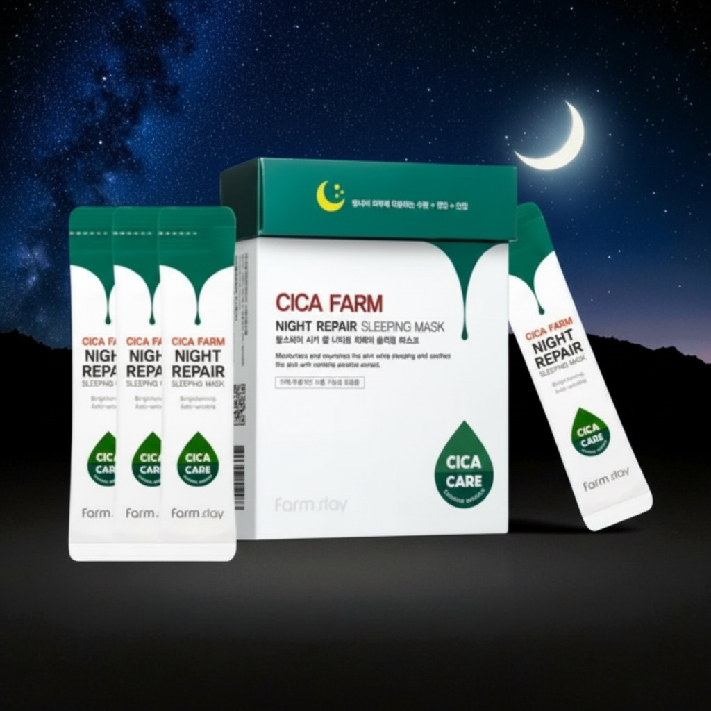 FARM STAY - Cica Farm Night Repair Sleeping Mask - Noční regenerační spací maska s Cica extraktem - 20 ks