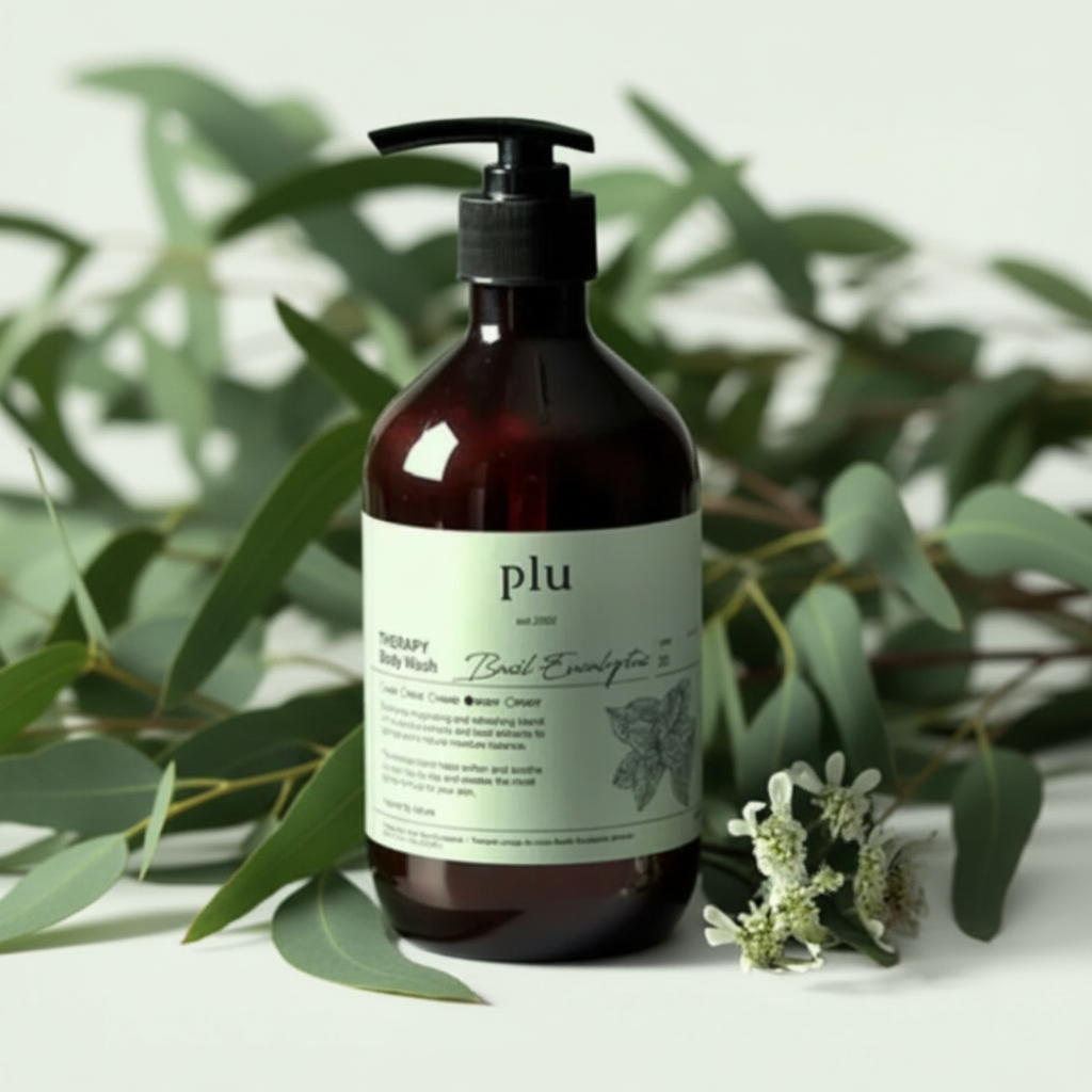 PLU - Aroma Body Wash Basil Eucalyptus - Aromatický sprchový gel s bazalkou a eukalyptem - 500 ml