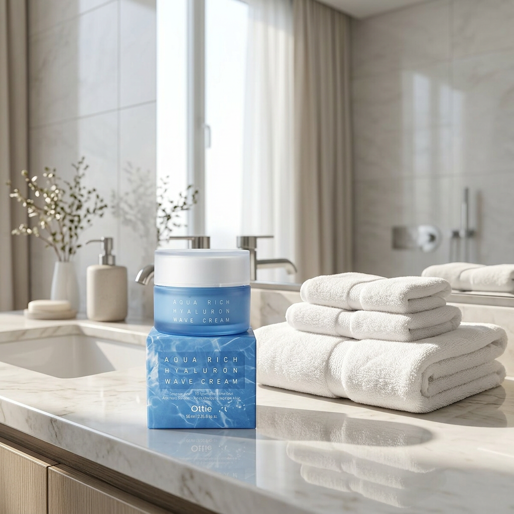 OTTIE - Aqua Rich Hyaluron Wave Cream - Hydratační krém s kyselinou hyaluronovou - 60 ml