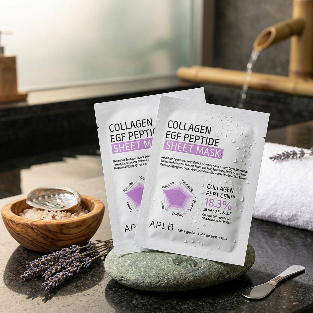 APLB - Collagen EGF Peptide Sheet Mask - Zpevňující, hydratační plátýnková maska s peptidy a kolagenem - 25 ml