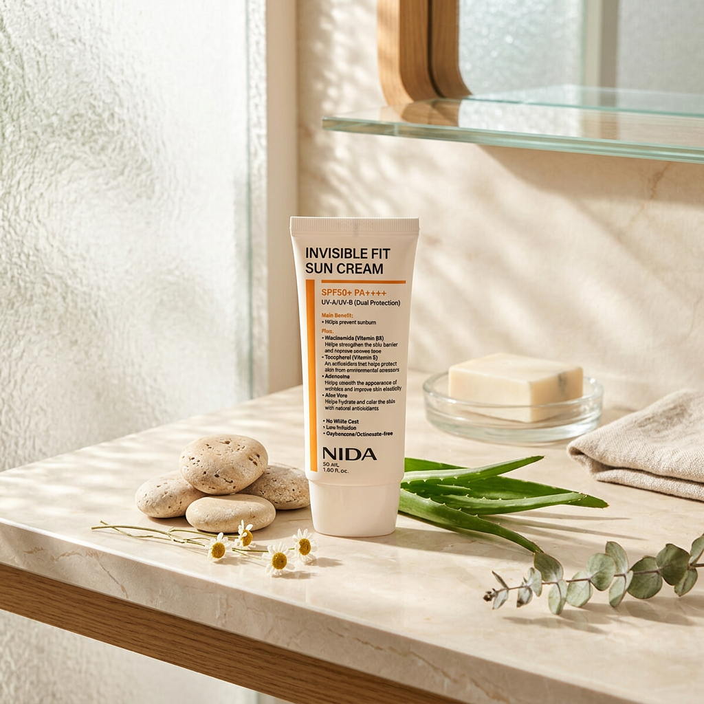 NIDA - Invisible Fit Sun Cream - Neviditelný opalovací krém - 50 ml