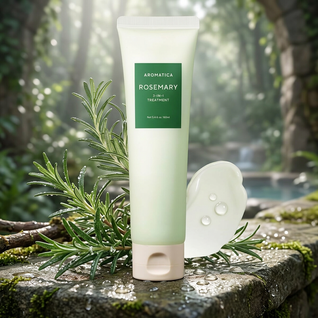 AROMATICA - Rosemary 3-in-1 Treatment - Posilující maska na vlasy s rozmarýnem - 160 ml