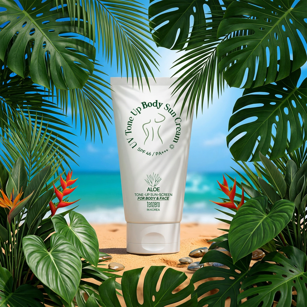 TENZERO - Aloe UV Tone Up Body Sun Cream - Tónovací opalovací krém s aloe vera - 150 ml