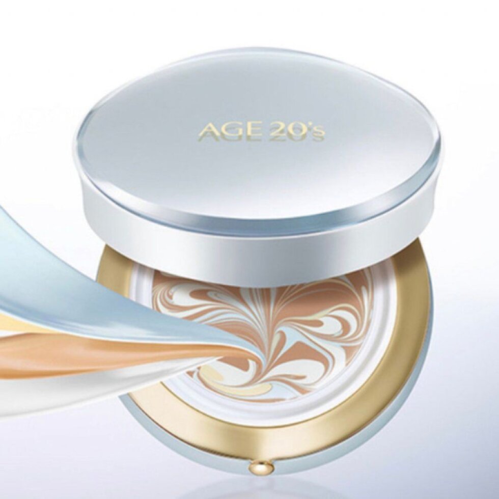 AGE20s - Signature Essence Cover Pact Long Stay Plus Refill - Pečující hybridní make-up s dlouhotrvající schopností plus náhradní náplň navíc - odstín 23 medium beige