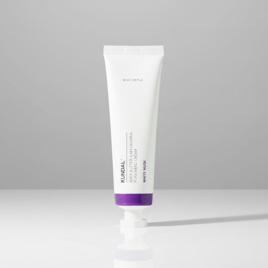 Kundal Shea Butter & Macadamia Pure Hand Cream - Hydratační a vyživující krém na ruce WHITE MUSK - 50 ml