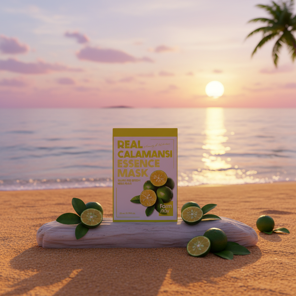 Farm Stay - Real Calamansi Essence Mask - Posilující pleťová maska s vitamíny - 1 ks