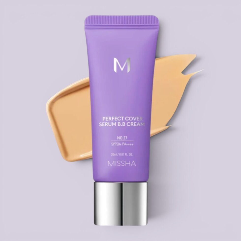 MISSHA - Perfect Cover Serum BB Cream SPF50+ PA++++ - Pečující BB sérum s SPF #27 Honey Beige - 20 ml