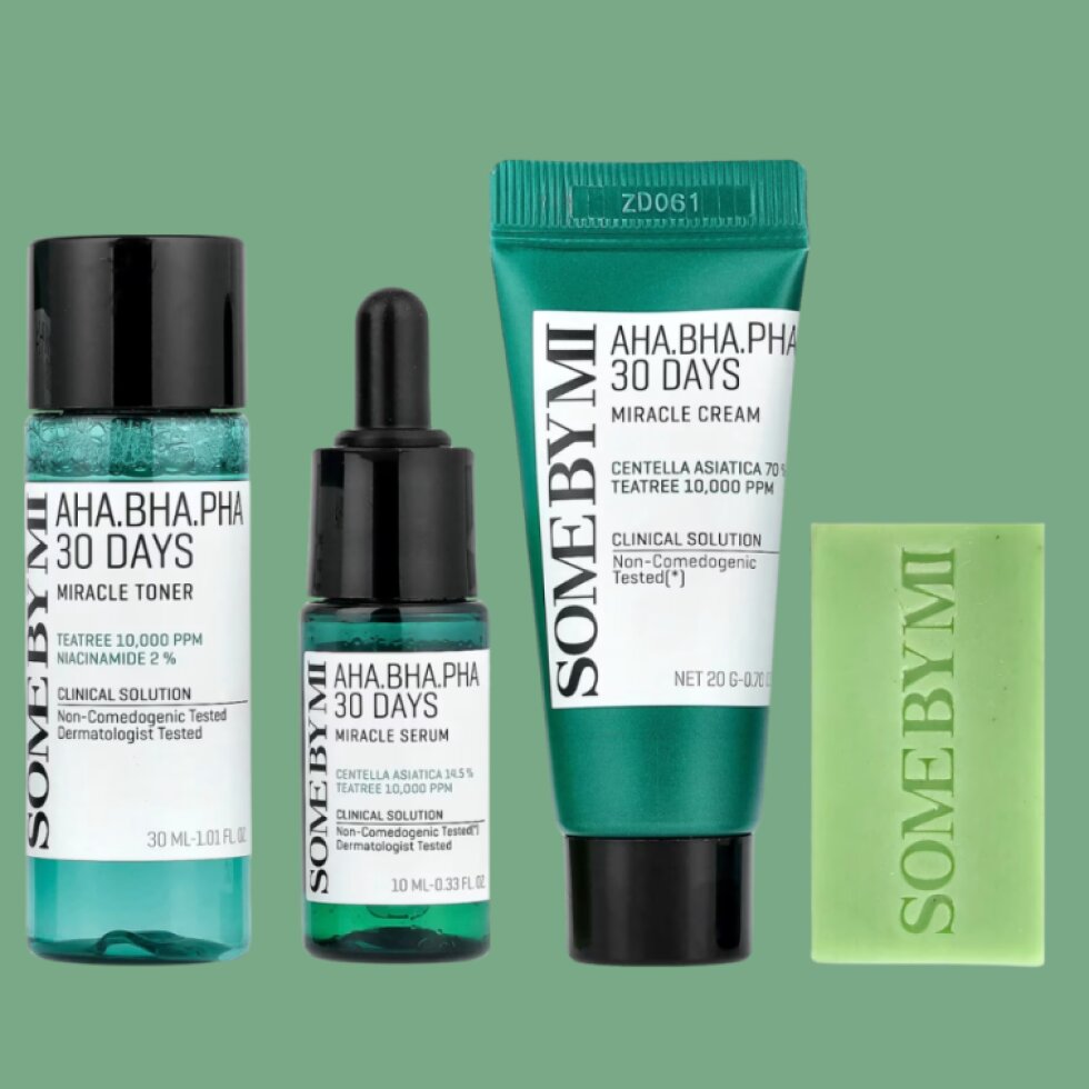 SOME BY MI - AHA, BHA, PHA 30 Days Miracle Stater Kit - Sada produktů pro problematickou pleť
