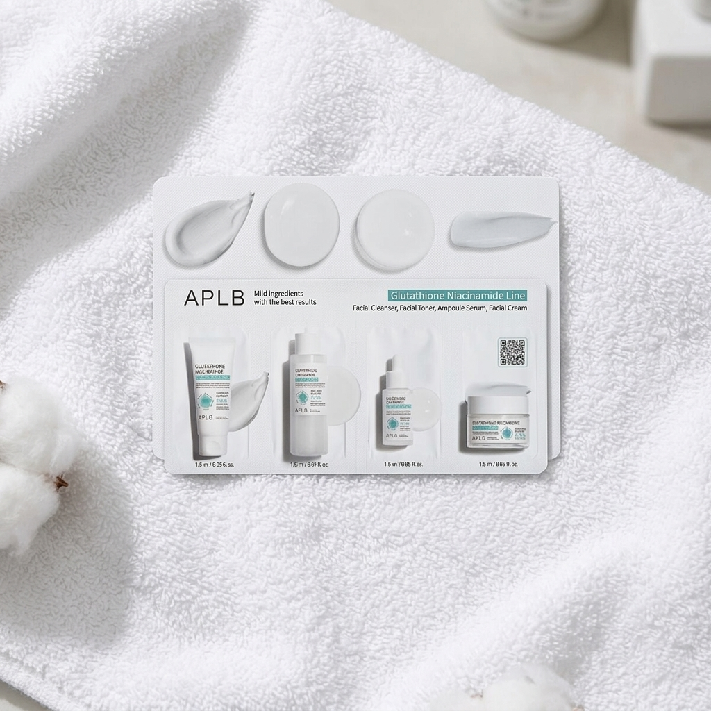 APLB - Glutathione Niacinamide Skin Care 4 Types Sachet - Sada vzorků s niacinamidem