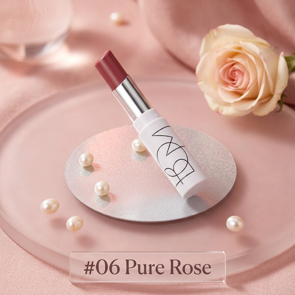 B.O.M. - Dewy Lip Balm #06 Pure Rose - Jemně zabarvený balzám na rty - 4,5 g
