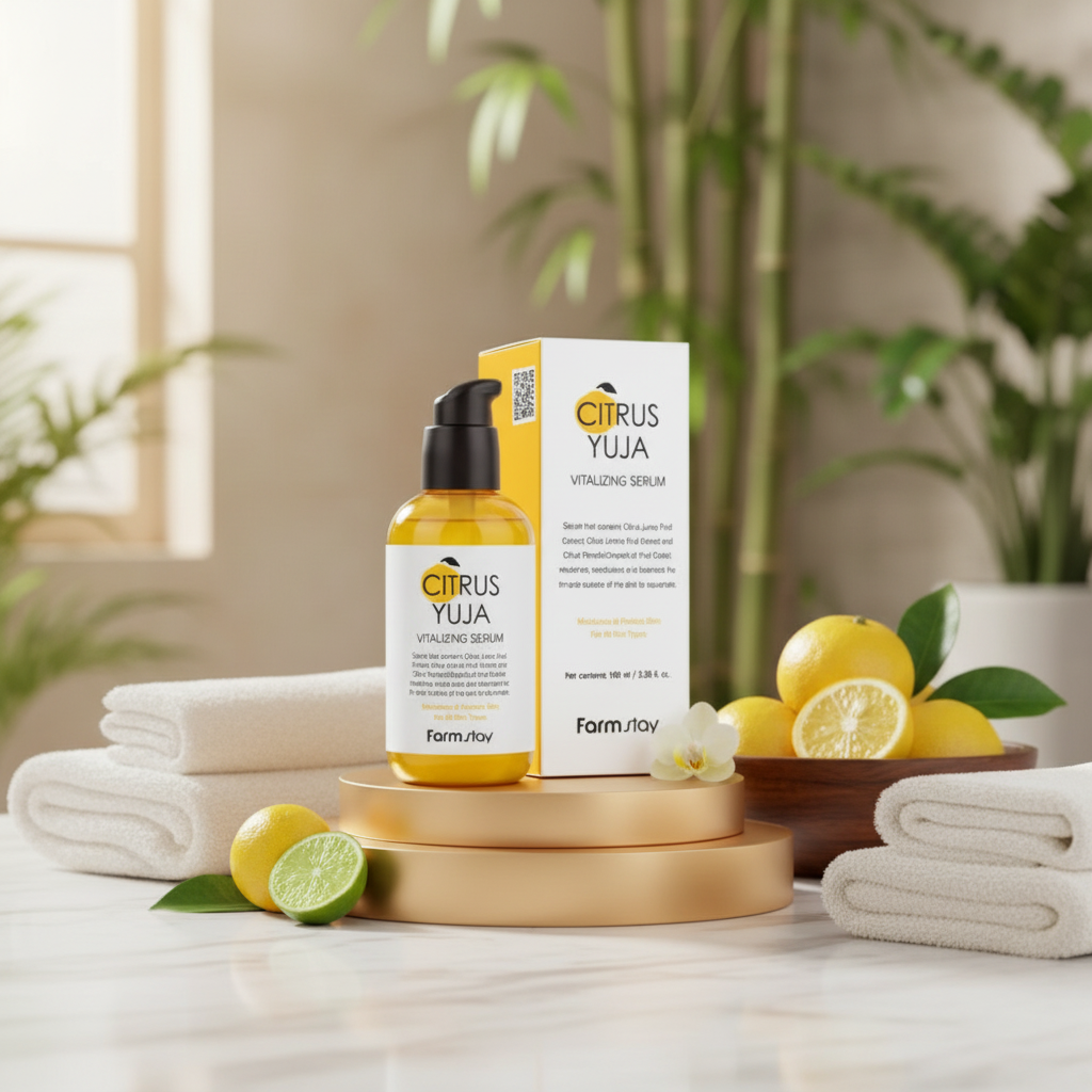 Farm Stay - Citrus Yuja Vitalizing Serum - Hydratační s rozjasňující sérum s vitaminem C - 100 ml