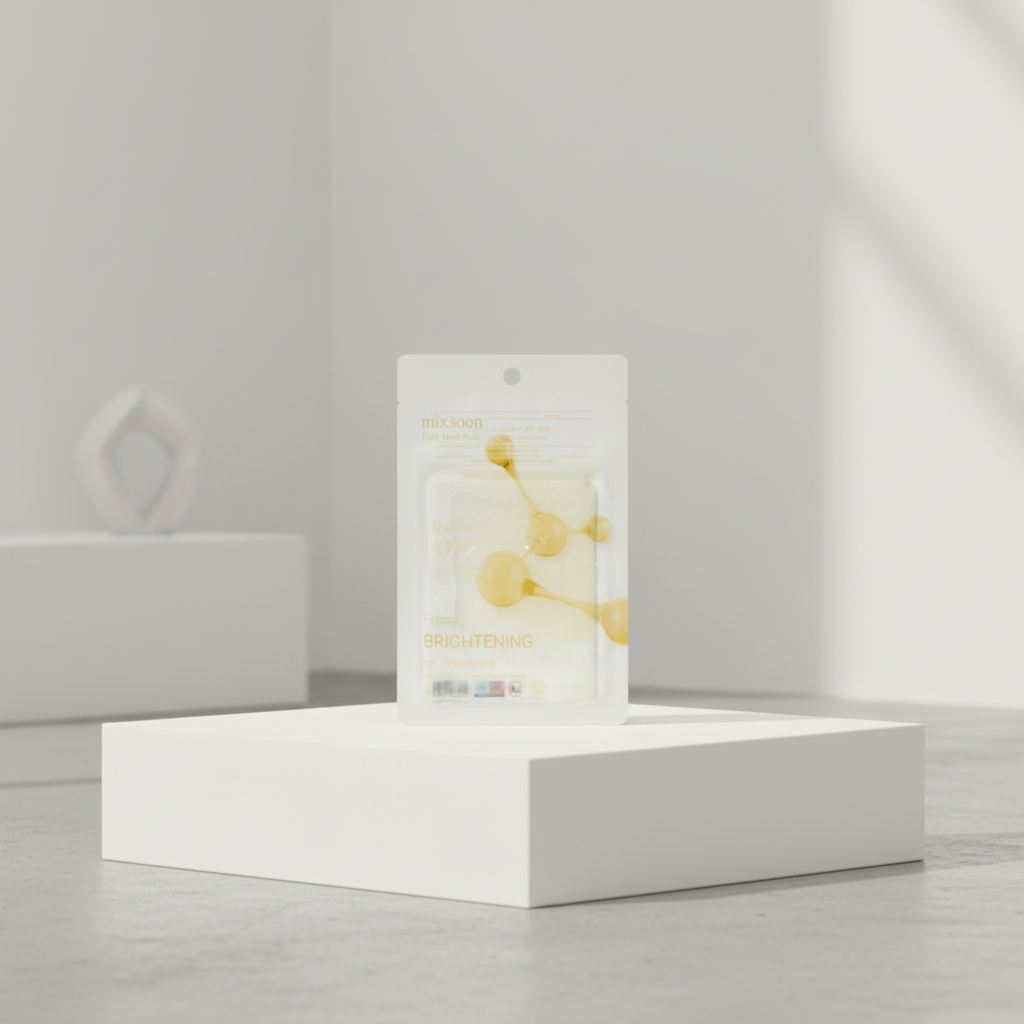 MIXSOON - Daily Mask Pack Friday Brightening - Rozjasňující plátýnková maska s niacinamidem a arbutinem - 20 ml