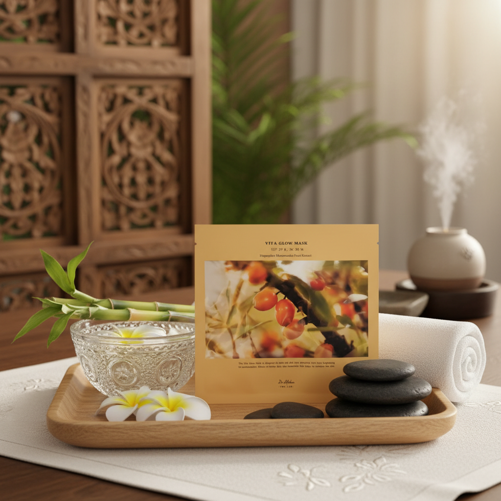 Dr.Althea - Vita Glow Mask - Rozjasňující plátýnková maska s extraktem z rakytníku - 27 ml