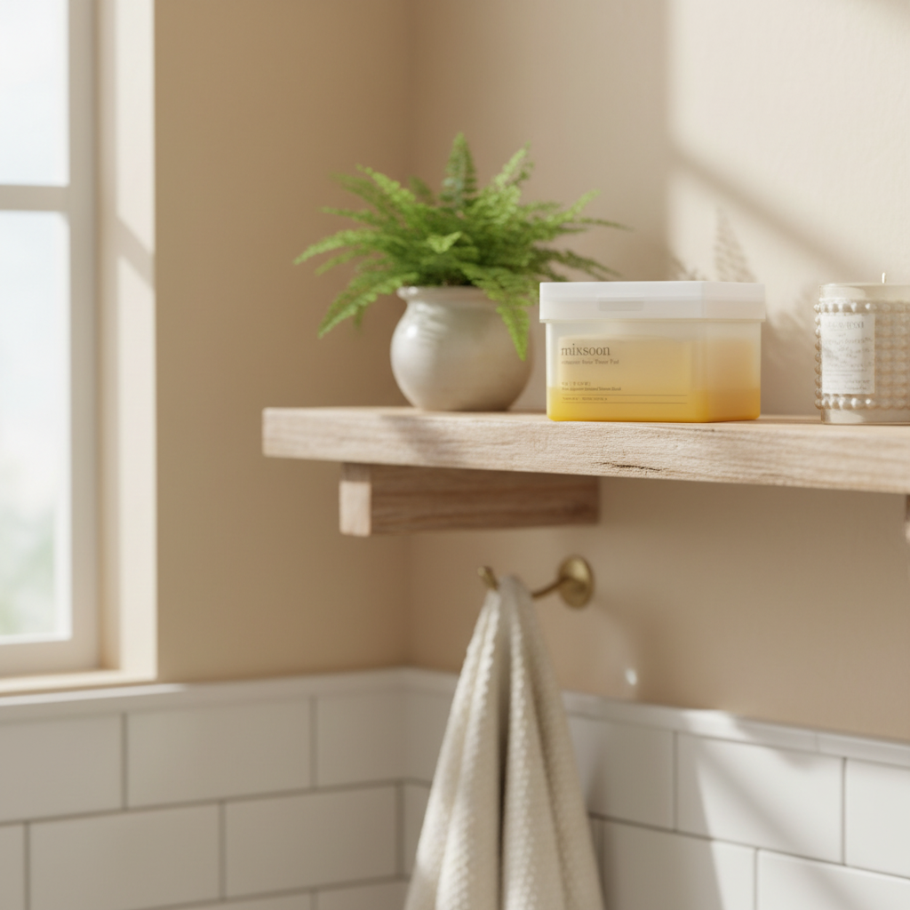 MIXSOON - Bean Toner Pad - Exfoliační a hydratační tampónky na obličej se sójovým extraktem - 70 ks / 280 ml