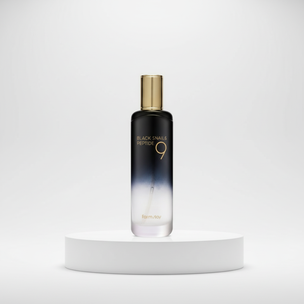 Farm Stay - Black Snail & Peptide 9 Perfect Toner - Toner s peptidy a extraktem ze šnečího mucinu - 120 ml