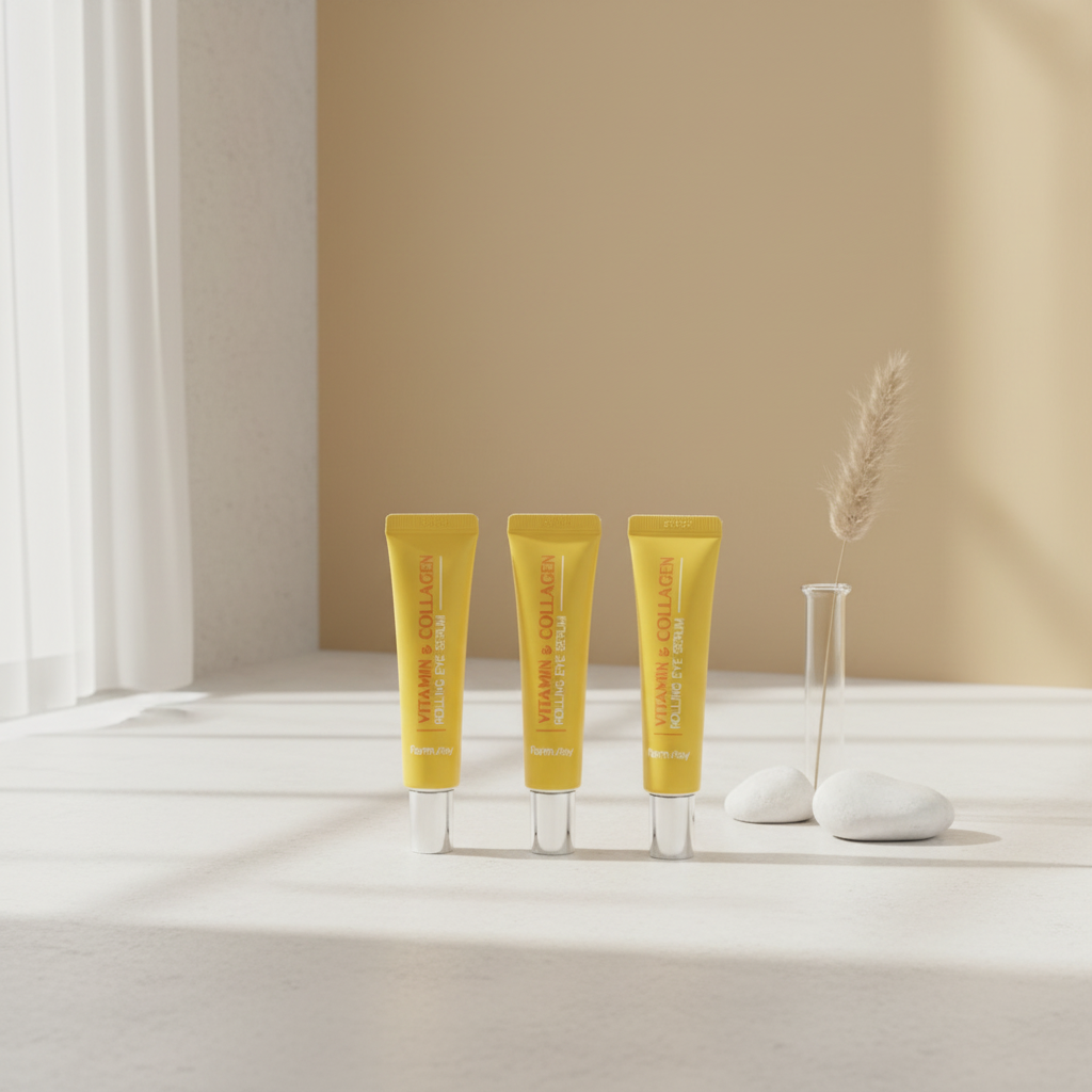 Farm Stay - Vitamin & Collagen Rolling Eye Serum - Kolagenové sérum s vitaminem C a praktickým roll-on aplikátorem - 25 ml