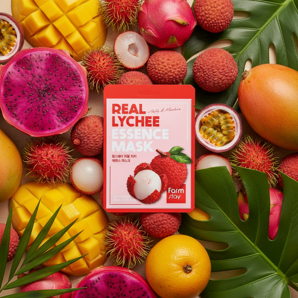 Farm Stay - Real Lychee Essence Mask - Hydratační maska - 1 ks