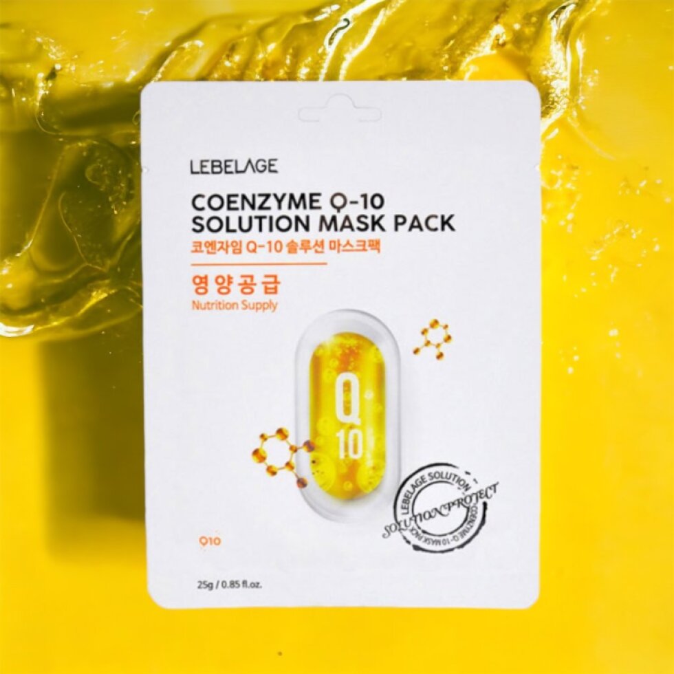LEBELAGE - Coenzyme Q-10 Solution Mask Pack - Omlazující plátýnková maska - 25 g